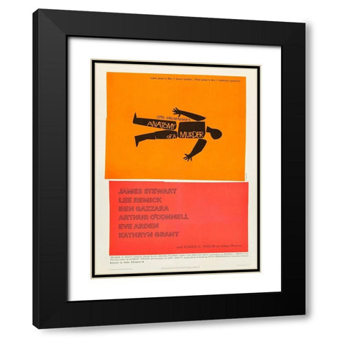 Anatomy Of A Murder Black Modern Wood Framed Art Print with Double Matting by Anonymous