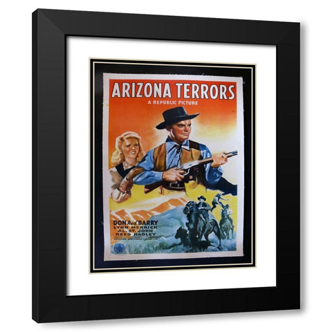 Arizona Terrors Black Modern Wood Framed Art Print with Double Matting by Anonymous