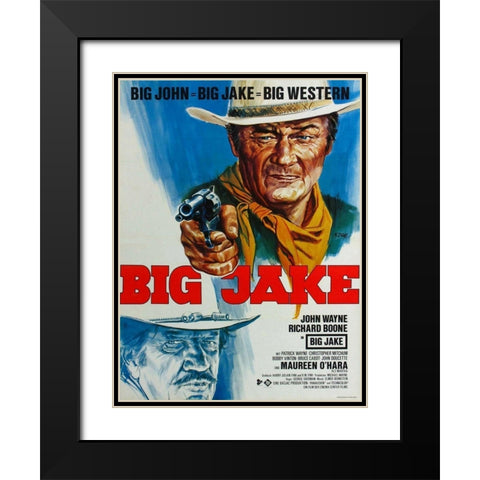 Big Jake Black Modern Wood Framed Art Print with Double Matting by Anonymous