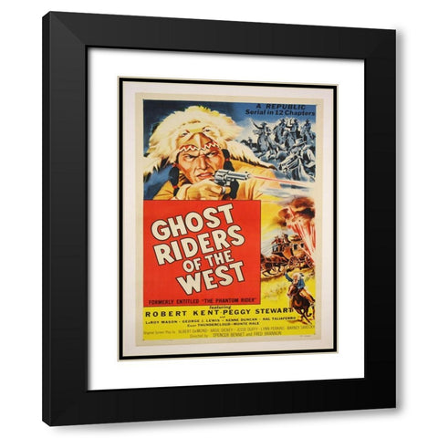 Ghost Rider Black Modern Wood Framed Art Print with Double Matting by Anonymous