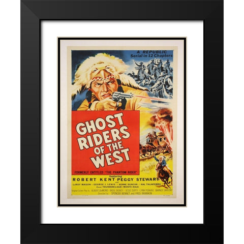 Ghost Rider Black Modern Wood Framed Art Print with Double Matting by Anonymous