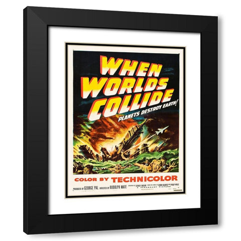 When Worlds Collide Black Modern Wood Framed Art Print with Double Matting by Anonymous