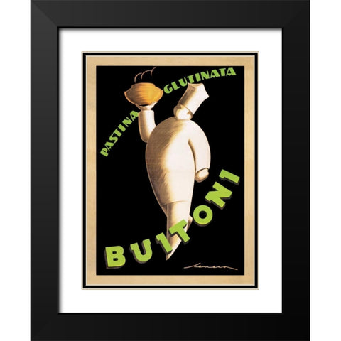 Buitoni-1928 Black Modern Wood Framed Art Print with Double Matting by Seneca, Federico