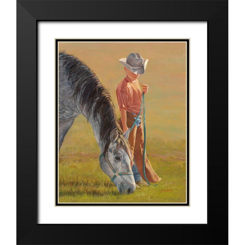 Learning the Ropes Black Modern Wood Framed Art Print with Double Matting by Dudley, June