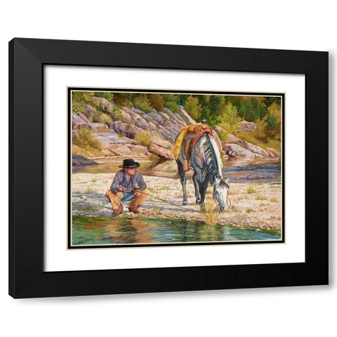 Taking Ten Black Modern Wood Framed Art Print with Double Matting by Dudley, June