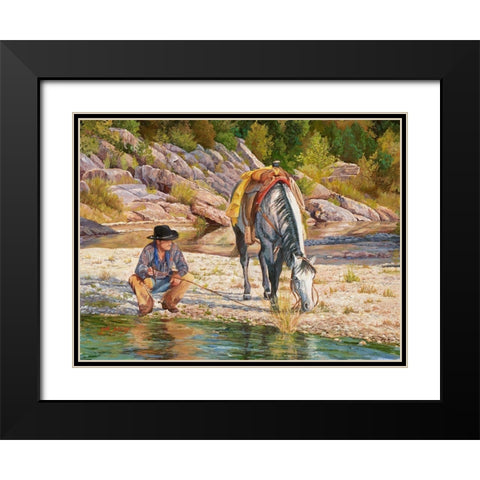 Taking Ten Black Modern Wood Framed Art Print with Double Matting by Dudley, June