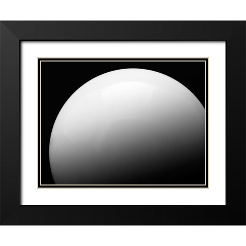 Cue Ball Black Modern Wood Framed Art Print with Double Matting by Reynolds, Richard