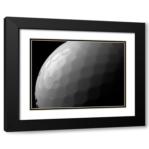 Golfball Black Modern Wood Framed Art Print with Double Matting by Reynolds, Richard