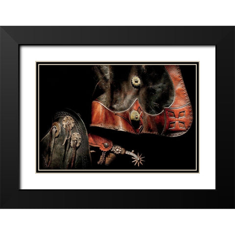 Hard Rider Black Modern Wood Framed Art Print with Double Matting by Dawson, Robert