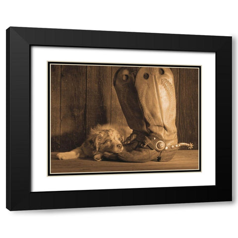 Dixie Sepia Black Modern Wood Framed Art Print with Double Matting by Dawson, Robert