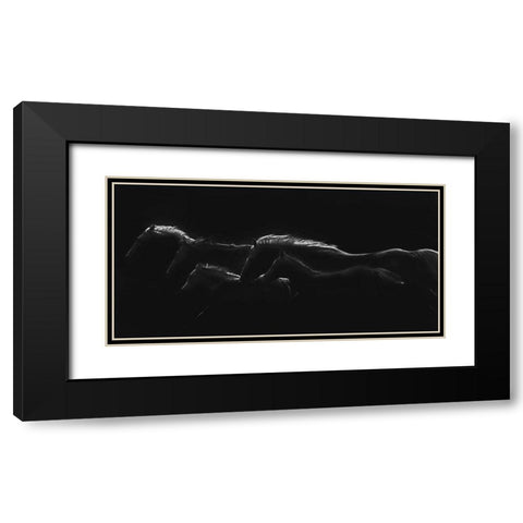 Moonlight Runners Black Modern Wood Framed Art Print with Double Matting by Dawson, Robert