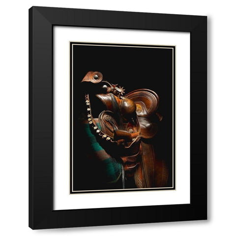 Art of the West Black Modern Wood Framed Art Print with Double Matting by Dawson, Robert
