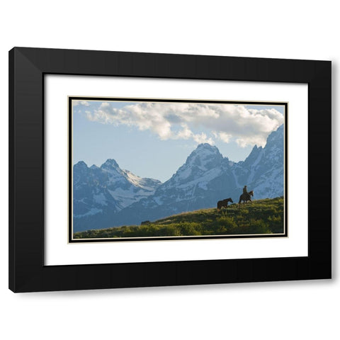 Into the Tetons Black Modern Wood Framed Art Print with Double Matting by Dawson, Robert