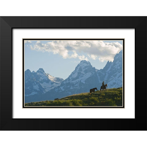 Into the Tetons Black Modern Wood Framed Art Print with Double Matting by Dawson, Robert