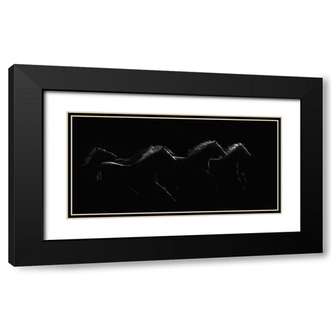 Moonlight Dancers Black Modern Wood Framed Art Print with Double Matting by Dawson, Robert