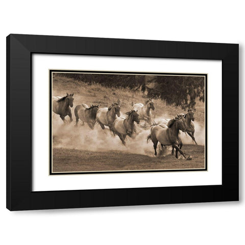 Leader of the Pack Black Modern Wood Framed Art Print with Double Matting by Dawson, Robert