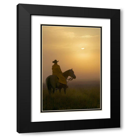 A New Day Black Modern Wood Framed Art Print with Double Matting by Dawson, Robert