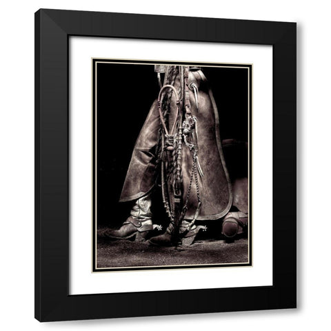 Cowboy II Black Modern Wood Framed Art Print with Double Matting by Dawson, Robert