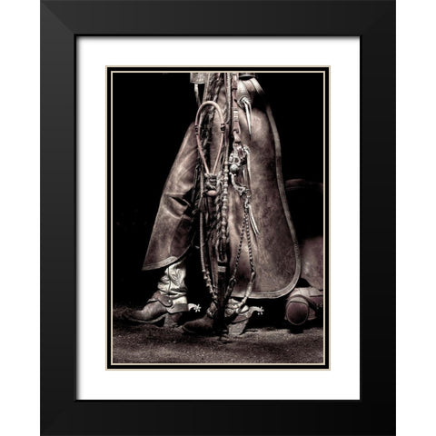 Cowboy II Black Modern Wood Framed Art Print with Double Matting by Dawson, Robert