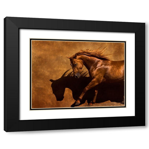 Adobe Dancer Black Modern Wood Framed Art Print with Double Matting by Dawson, Robert