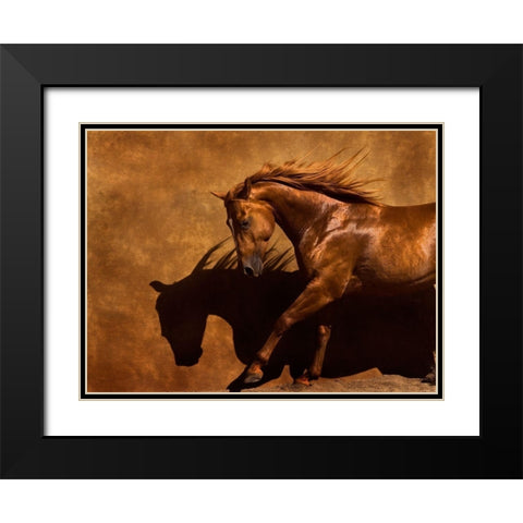 Adobe Dancer Black Modern Wood Framed Art Print with Double Matting by Dawson, Robert