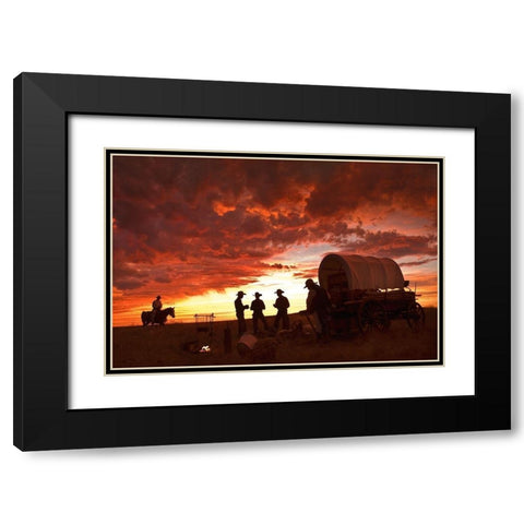 Late for Dinner Black Modern Wood Framed Art Print with Double Matting by Dawson, Robert