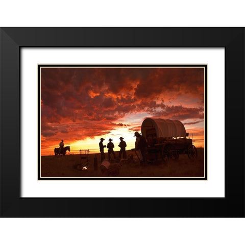Late for Dinner Black Modern Wood Framed Art Print with Double Matting by Dawson, Robert