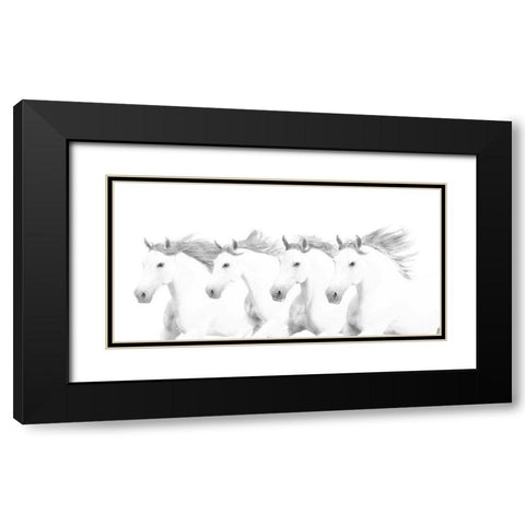 El Blancos Black Modern Wood Framed Art Print with Double Matting by Dawson, Robert