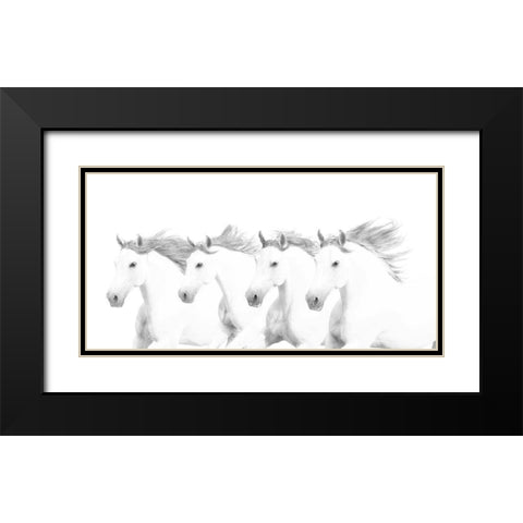 El Blancos Black Modern Wood Framed Art Print with Double Matting by Dawson, Robert