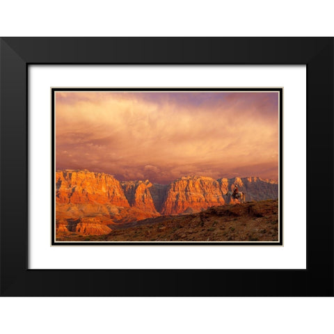 Out of the West Black Modern Wood Framed Art Print with Double Matting by Dawson, Robert