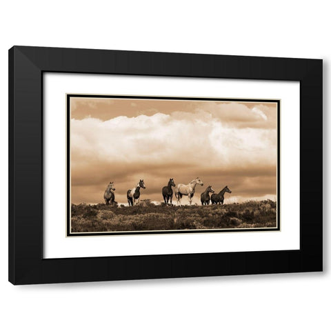 Prairie Song Black Modern Wood Framed Art Print with Double Matting by Dawson, Robert
