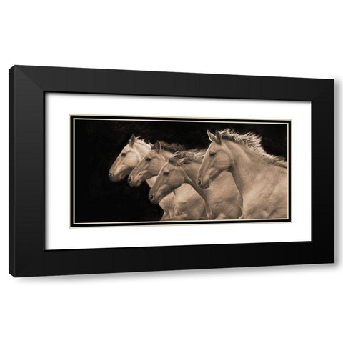 Pretty Girls Black Modern Wood Framed Art Print with Double Matting by Dawson, Robert