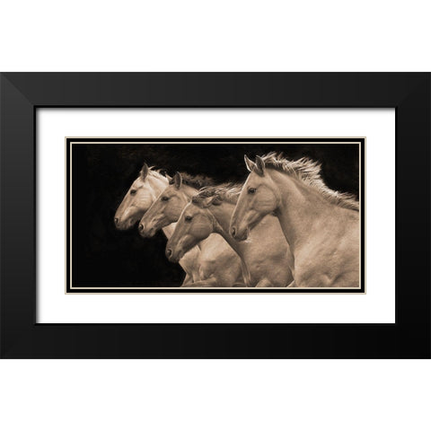 Pretty Girls Black Modern Wood Framed Art Print with Double Matting by Dawson, Robert