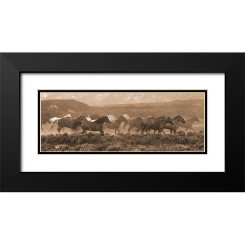 Racing the Storm II Black Modern Wood Framed Art Print with Double Matting by Dawson, Robert