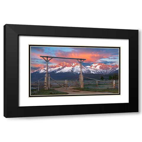 Sawtooth Morning Black Modern Wood Framed Art Print with Double Matting by Dawson, Robert