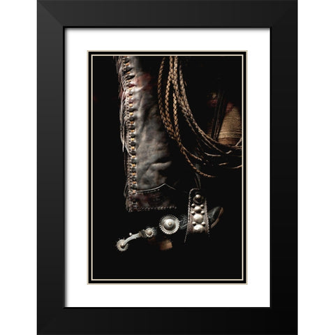 Shotgun Chaps Black Modern Wood Framed Art Print with Double Matting by Dawson, Robert