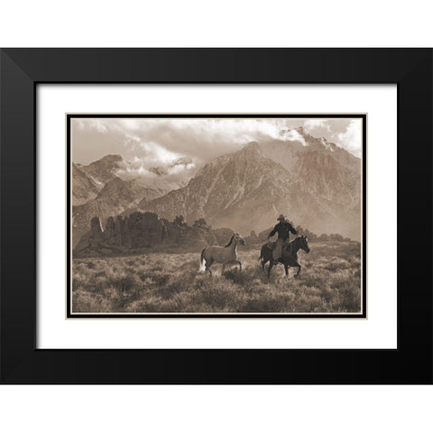 Sierra Foothills Black Modern Wood Framed Art Print with Double Matting by Dawson, Robert