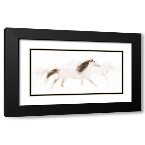 The Mustangs Black Modern Wood Framed Art Print with Double Matting by Dawson, Robert