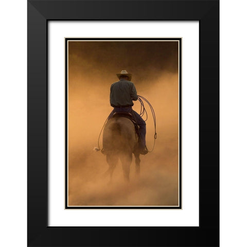 Teo On the Ranch Black Modern Wood Framed Art Print with Double Matting by Dawson, Robert