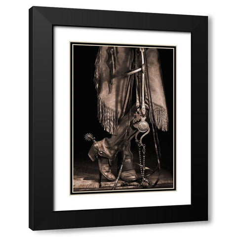 The Buckaroo Black Modern Wood Framed Art Print with Double Matting by Dawson, Robert