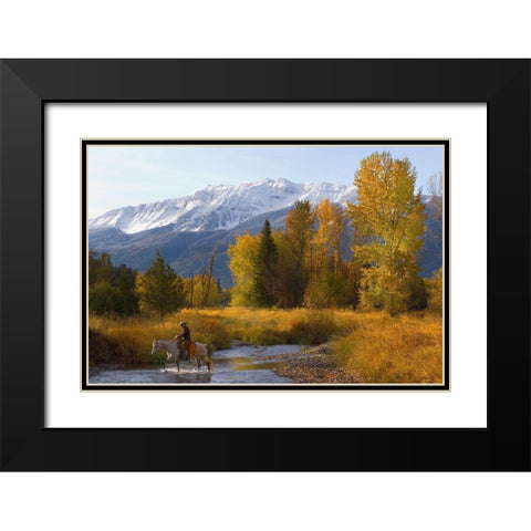 The Eagle Cap Black Modern Wood Framed Art Print with Double Matting by Dawson, Robert