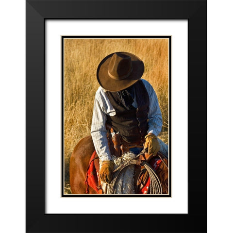The Plains Drifter Black Modern Wood Framed Art Print with Double Matting by Dawson, Robert