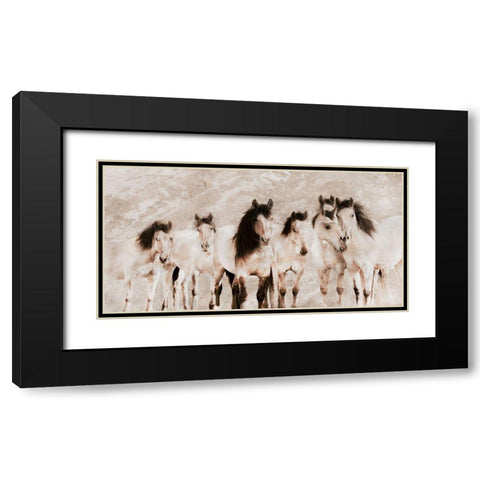 The Tribe ~ Sepia Black Modern Wood Framed Art Print with Double Matting by Dawson, Robert