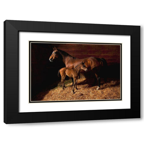 Waiting for the New Boss Black Modern Wood Framed Art Print with Double Matting by Dawson, Robert