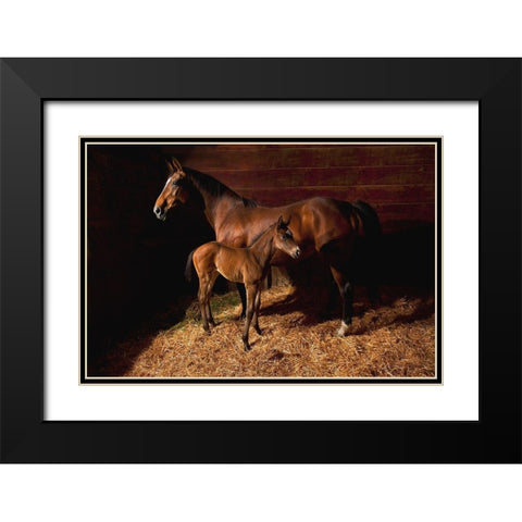 Waiting for the New Boss Black Modern Wood Framed Art Print with Double Matting by Dawson, Robert