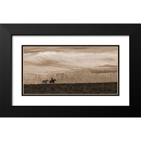 Trailing Home ~ Sepia Black Modern Wood Framed Art Print with Double Matting by Dawson, Robert