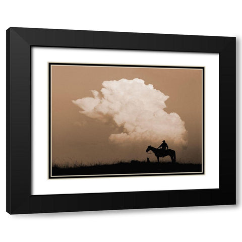 Thunder Black Modern Wood Framed Art Print with Double Matting by Dawson, Robert