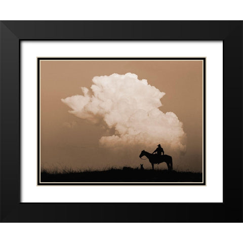 Thunder Black Modern Wood Framed Art Print with Double Matting by Dawson, Robert