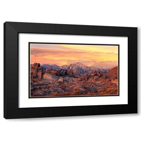 Under the Western Skies Black Modern Wood Framed Art Print with Double Matting by Dawson, Robert