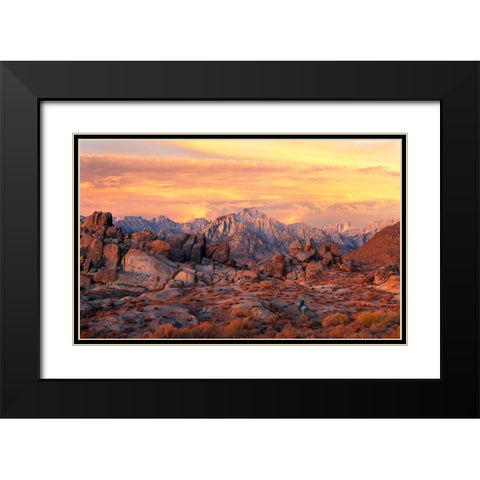 Under the Western Skies Black Modern Wood Framed Art Print with Double Matting by Dawson, Robert